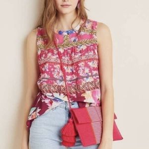 Anthropologie Vineet Bahl Pink Bohemian Blouse 3X